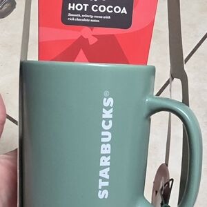 Starbucks Logo Green Tall Mug with Two Classic Cocoa Gift Set - 2oz/3pc